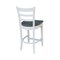 International Concepts Emily CounterHeight Stool, 24" Seat Height, White/Heather Gray S05-6172 - alternate 2